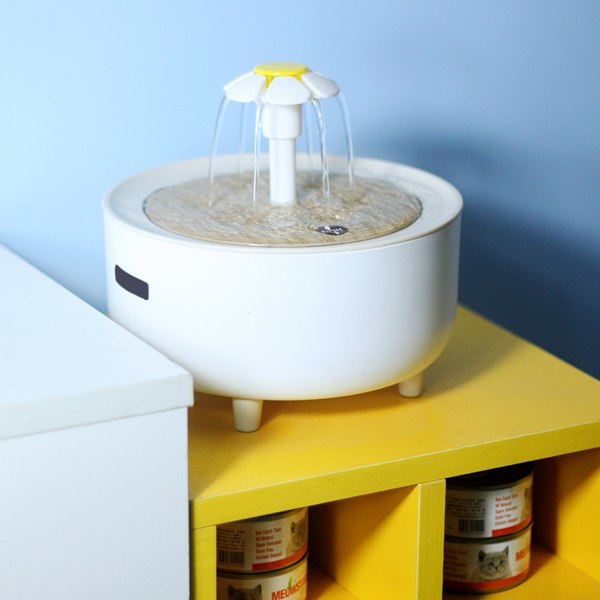 Automatisk cirkulerande vattenfontän för katter, intelligent vattenautomat för husdjur, rinnande vatten för kattungar floret large size