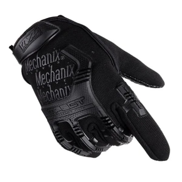 Taktiske militærhansker Paintball Airsoft Shot Soldat Kamp Politi Anti-slip Cykel Hel-fingerhandsker Mænd Beklædning Handsker Sort Black XL