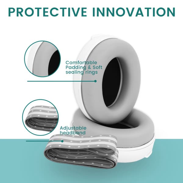 Høreværn med elastisk pandebånd, ørekopper til flyvning, støjreducerende høretelefoner til søvn og høreværn A3