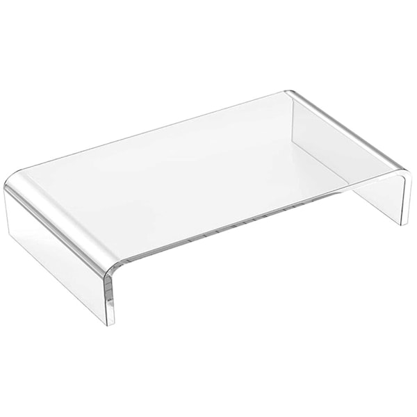 Klar Akryl Monitorställ, Transparent Monitorhöjare för Dator och Laptop