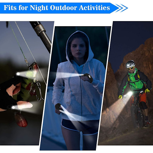 LED Ficklampshandskar, presenter för män honom pappa pojkvän, cool pryl handsfree lampor för camping fiske reparation, fars dag jul födelsedag Gi