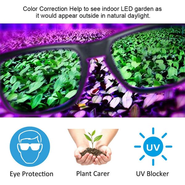 Professionella LED-växthusglasögon UV-polariserade för växthustält Hydroponics Växtljus Ögonsäkerhet