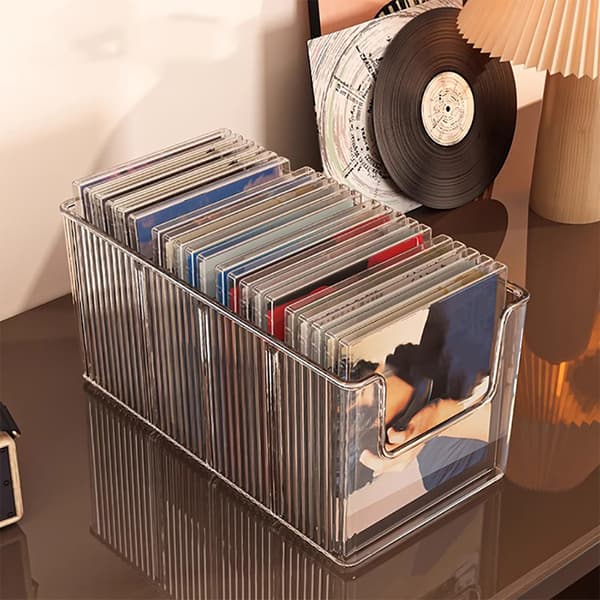 CD-plateholder Skrivebord Svart Vinylplate Magnetbånddispenser 1PC