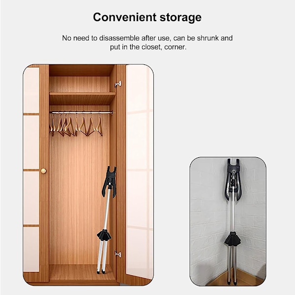 Golvmonterat strykställ Steamer Stand SVART Black