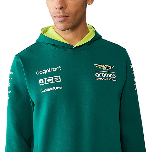 Herre Sweatshirt Løs Passform Pullover Hettegenser Racing Langermet Sweatshirt Med Lommer - Grønn L