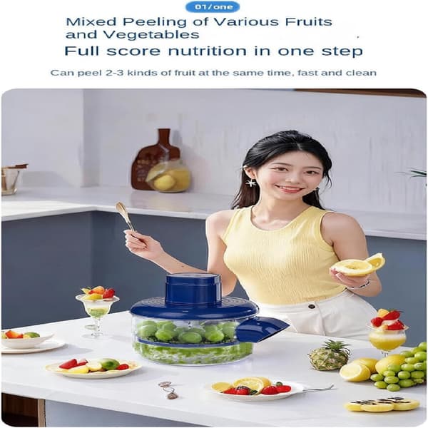 Electric Potato Peeler, Rechargeable Automatic Peeling, Compact Kitchen Appliance for Home Use, Multi-Speed Cooking Tool