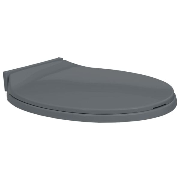 vidaXL WC-istuin Pehmeästi Sulkeutuva Harmaa Soikea grå Grey