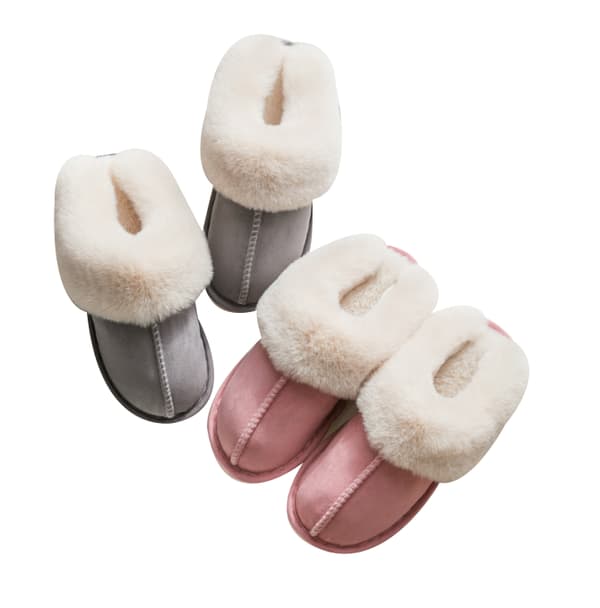 Tøfler for kvinner Memory Foam Fluffy Tøfler rosa pink 9.5