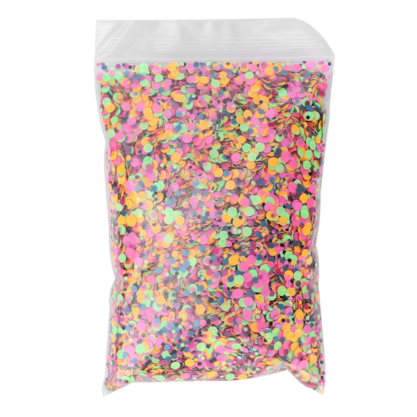 Cirkelformede chunky glitter kosmetiske neglekunstflager festivalhåndværkspanglar 50g z 0.3