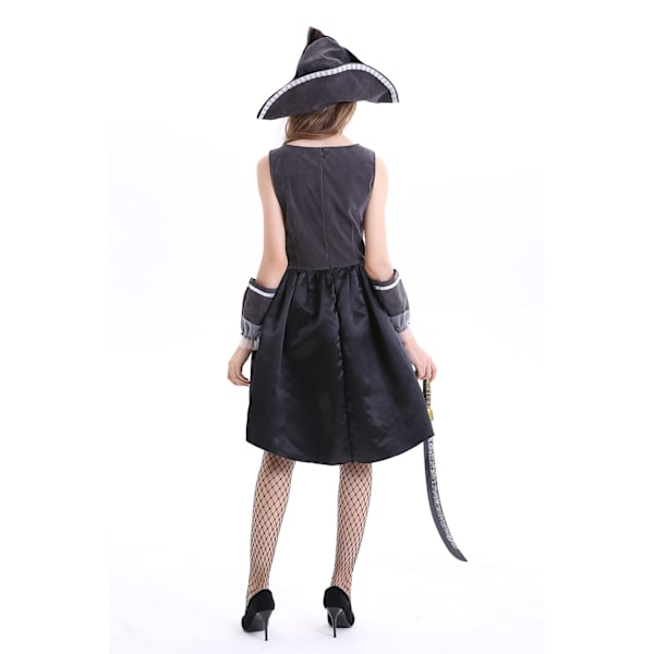 Piratdräkt för män och kvinnor Robin Hood M-XXL för Halloween Cosplay Scenframträdande woman XXL