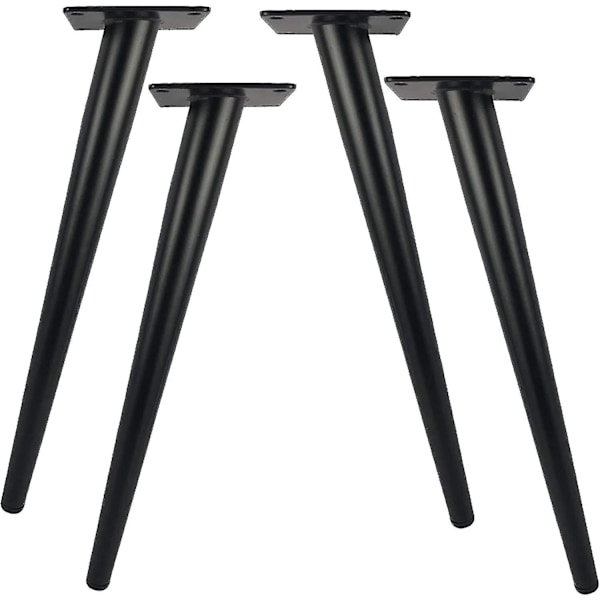 4-pack 30 cm bordsben i metall för moderna möbler, byrå, skåp, bord, stol, ottoman, ersättningsben för möbelstöd, 800 kg kapacitet