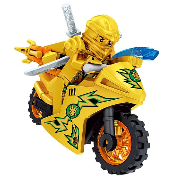 Styles Ninja Motorcykel Serie Byggeklods Minifigurer med Våben, Samlebart Actionfigur Legetøjssæt