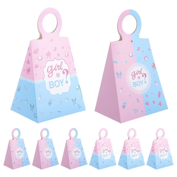 24st små godislådor Gender Reveal Party Favors Containers Baby Shower Presentfodral 17x10cm