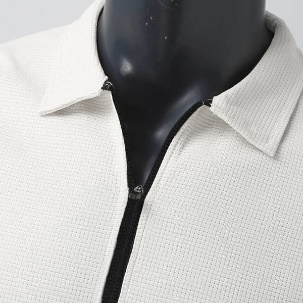 Herr Höst Ny Zip-Up Våffelstickad Jacka – Casual Långärmad Kragad Koftastil White M