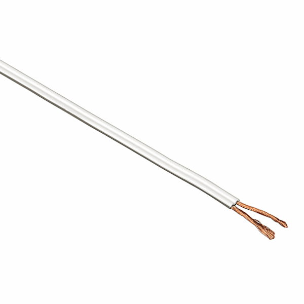 Højttalerkabel 2x0.75 mm2 25p Bulk Hvid 10m