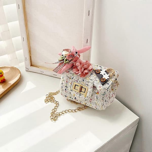 Piger Crossbody Tasker til Børn 6-12, Håndtaske til Piger CJY Beige