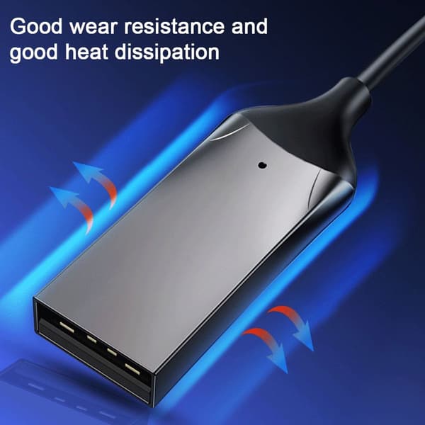 Bluetooth-sovitin auton aux-liitäntään, auton USB Bluetooth -vastaanotin Bluetooth 5.0 KLB:llä