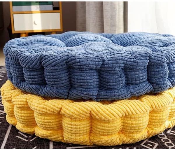 Stolpute, runde seteputer til spisestoler, komfortable polstrede stolputer til hjemmekontor, uteplass, bil 40 cm yellow