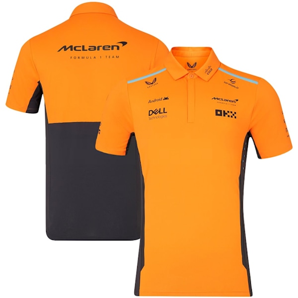 Herr Racing -asu, maastopyöräilyasu, lyhythihainen poolopaita, moottoripyöräilyasu, keltainen 2XL