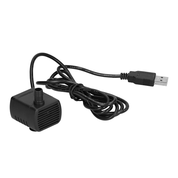 Børsteløs USB-drevet mini nedsenkbar pumpe med sugekopp DC12V 200L/H 150cm løft 0.1