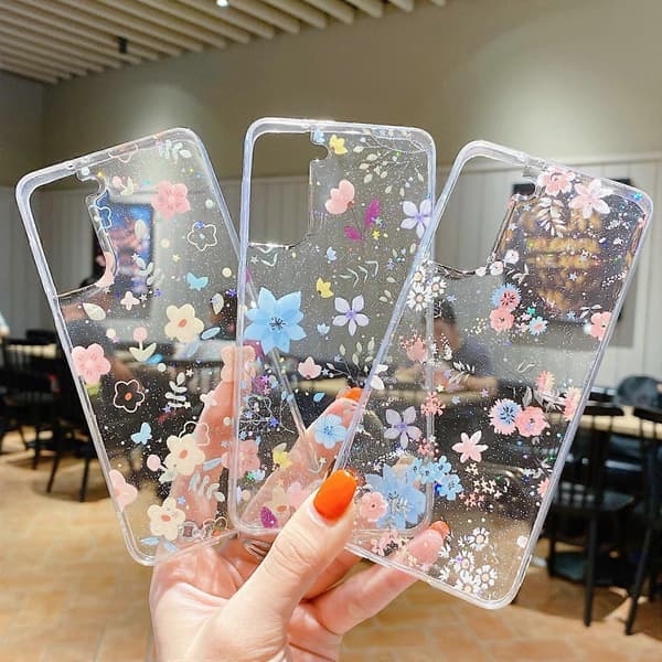 Frisk lille blomstret epoxy TPU telefoncover til Samsung Galaxy A03s EU-version