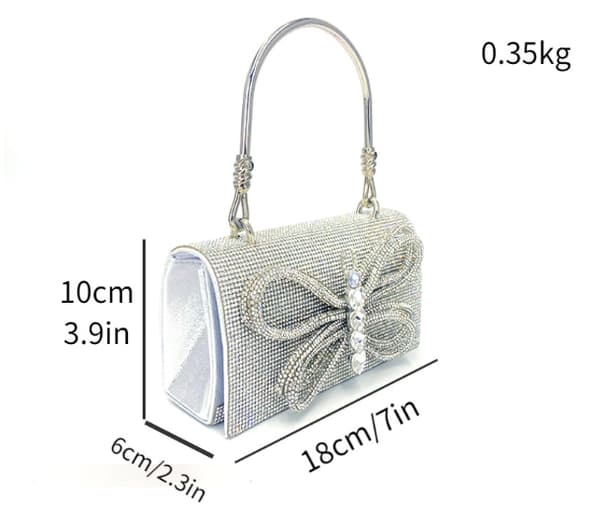 Kvällsväska för kvinnor, glitterclutchväskor för kvinnor, kvällsbröllopsfestplånbok silver