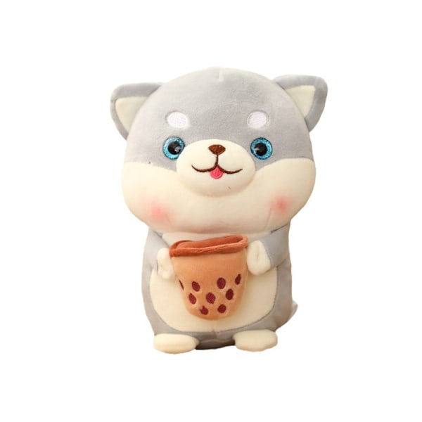 Mjölkte-hund Den nya 25 cm Squishmallows plyschleksak Djur Kawaii mjuk stor kudde 25cm Milk tea