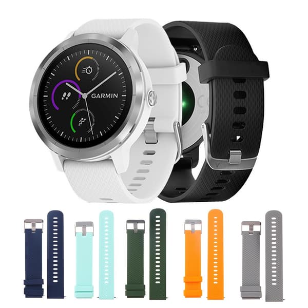 Armbånd til Garmin Vivoactive 3 / Vivomove HR black+white