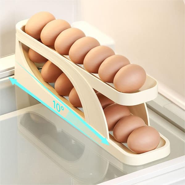 Automatisk rullende eggholder Kjøleskap Eggoppbevaringsboks Egg Co