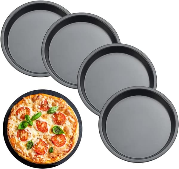 4 stk Kolstål Form Non-Stick Tårtpanne Pajfat Entremet