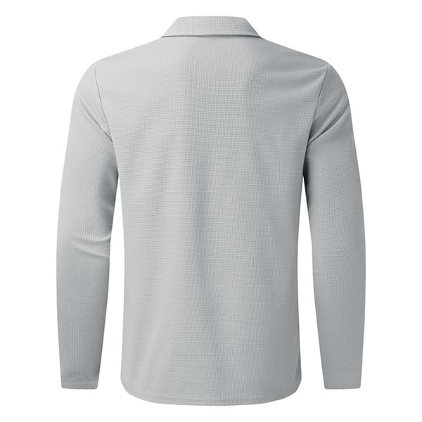 Herr Höst Ny Zip-Up Våffelstickad Jacka – Casual Långärmad Kragad Koftastil Grey M