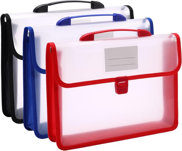 A4 Plastmappe, 3 stk. Transparente Polypropylenmapper, ZQKLA
