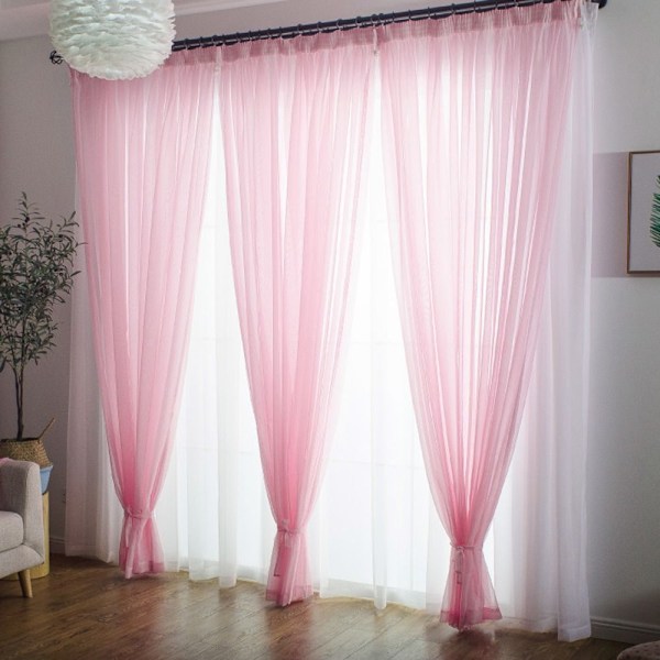Skira Voile -verhot, ikkunaverho, tylli, ROSA - korkealaatuinen pink
