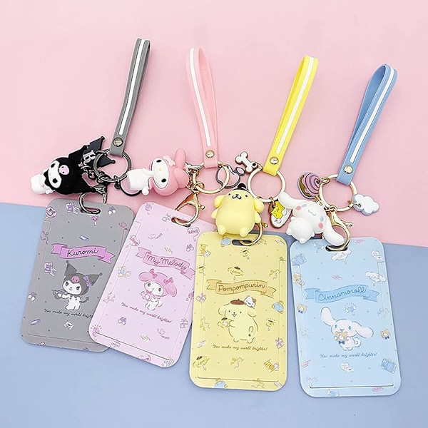 Nyckelring Kort ID-hållare Anime Nyckelring Cinnamoroll PomPomPurin--My Melody - i lager