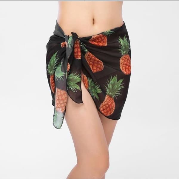 Pack Dam Sarong Bikini Wrap Kjolar Cover-ups för Chiffon Baddräkt