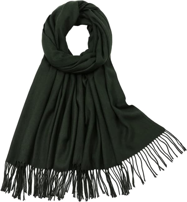 Dame Tørklæder Pashmina Sjaler og Wraps til Bryllupssjaler til Kvinder Vinter army green