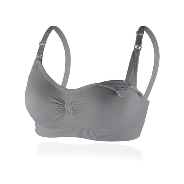 Sömnlös amnings-bh för ammande kvinnor 1-pack amnings-bh med Gray M