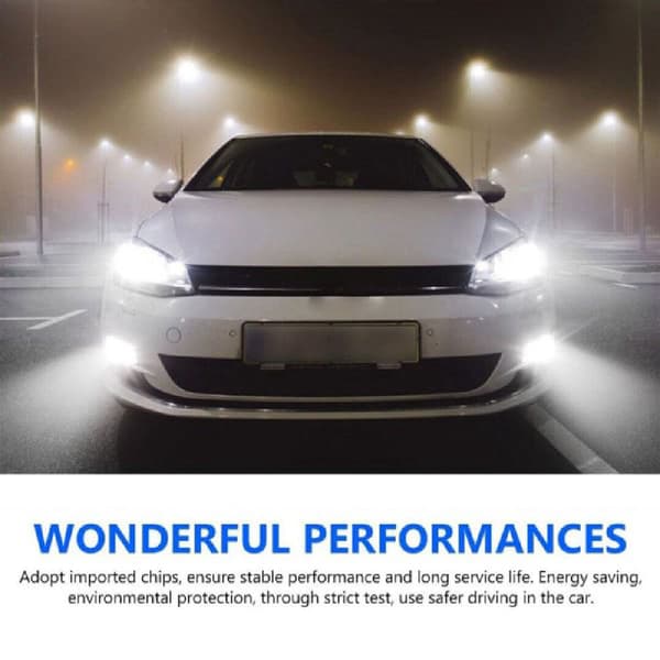 4X H1 6000K Super White LED-ajovalosarja sumuvaloille