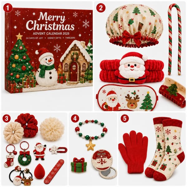 Jul 24-dagars överraskningsset för flickor, DIY-blindbox med leksaker & accessoarer, julklappsset, festgåva, julstrumpa