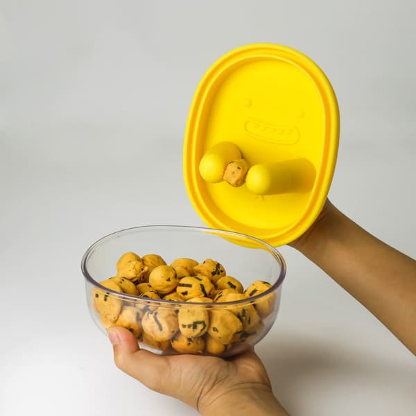 Sølfri snackboks – beholder for kjeks, perleperler og mer green