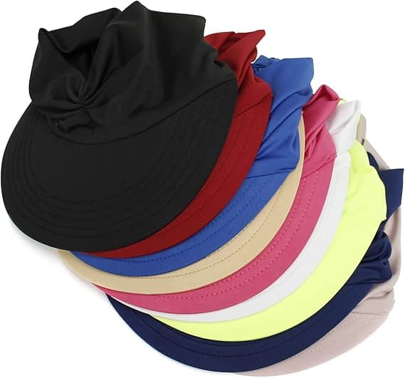 Udendørs Sport Ny Hat Solhat Tom Top Damehat Forår og Sommer Strand Sammenfoldelig Hurtigtørrende Solbeskyttelse Bred Skygge Solhat Blue