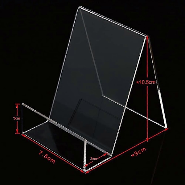 6 stk. Akryl Bog Display Stand Klar Staffeli med Kant Tablet Holder til Visning af Bøger Billeder Notesbøger