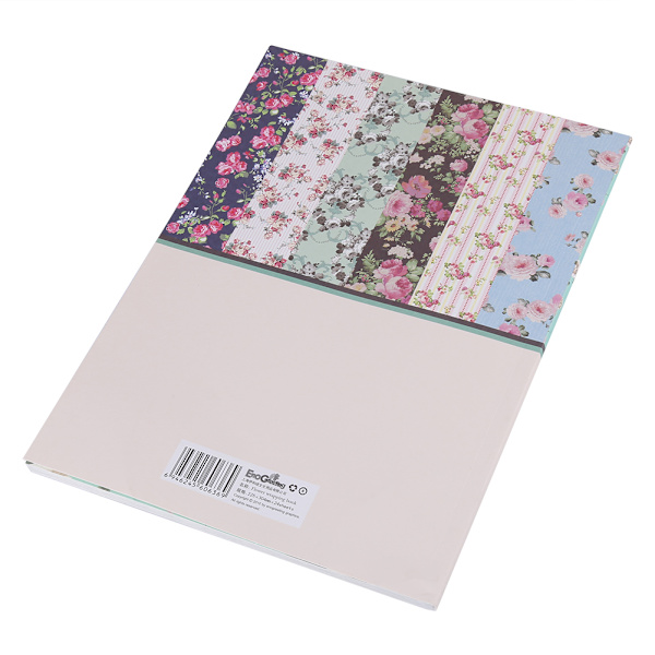 Dekorativt presentpapper med blommönster, presentpappersbok för högtider