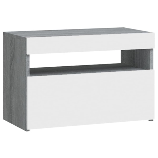 vidaXL Sengeskab med LED-belysning grå sonoma 60x35x40 cm Grå 13230