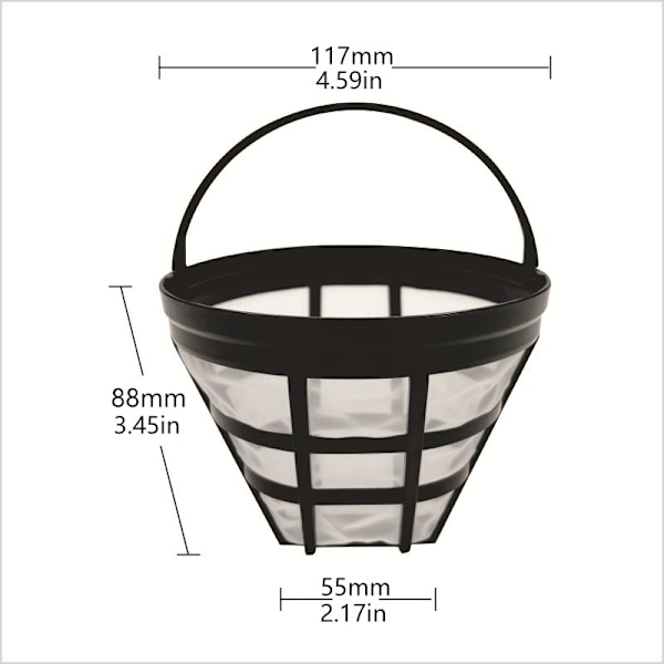 stk Kaffefiltre, Gjenbrukbare Permanente Kaffefiltre Størrelse 4 Kaffefiltre, Permanente Universelle Kaffefiltre For
