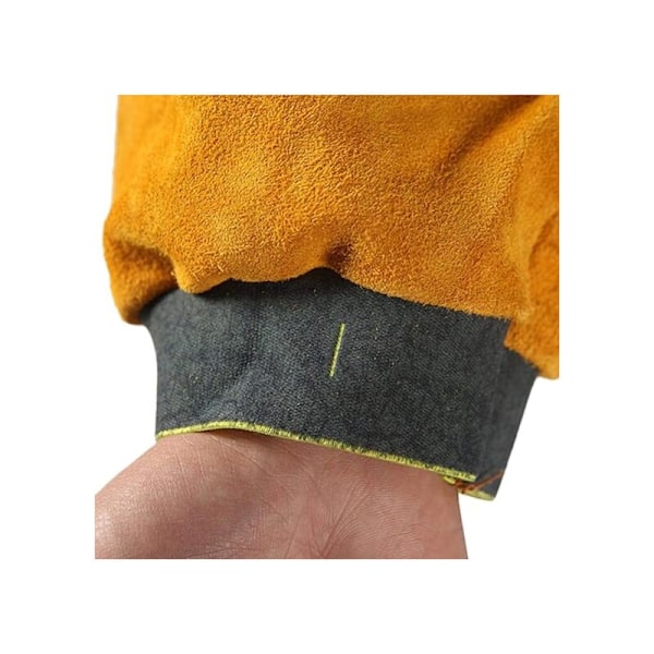 Svetsärmar i läder, svetsärmar i läder för män och kvinnor, skyddande trädgårdsärmar resistenta mot värme och flamma, 39 cm par skydd