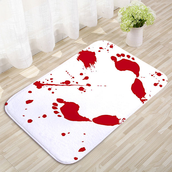 Halloween Blodspor Gulvmåtter Køkken Soveværelse Dørprint Stue Gulvmåtter Nye Dørmåtter Ａ-8 50*80cm