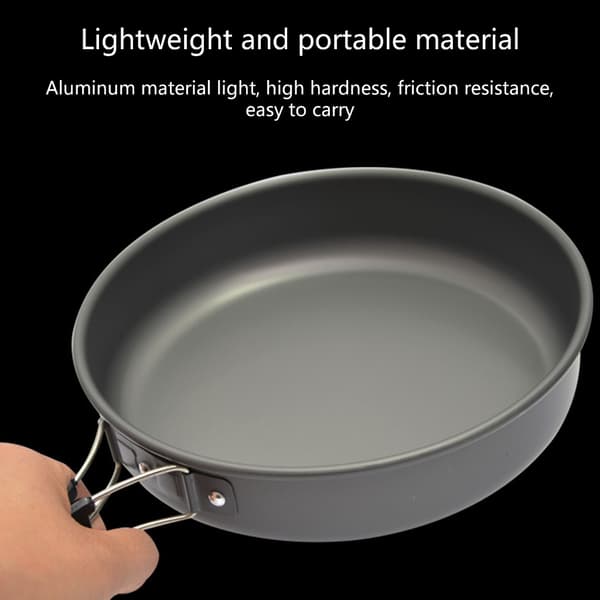 Camping Stekepanne Bærbar Rask Oppvarming Stekepanner Sammenleggbar Kjele Gryte 0.19 medium size