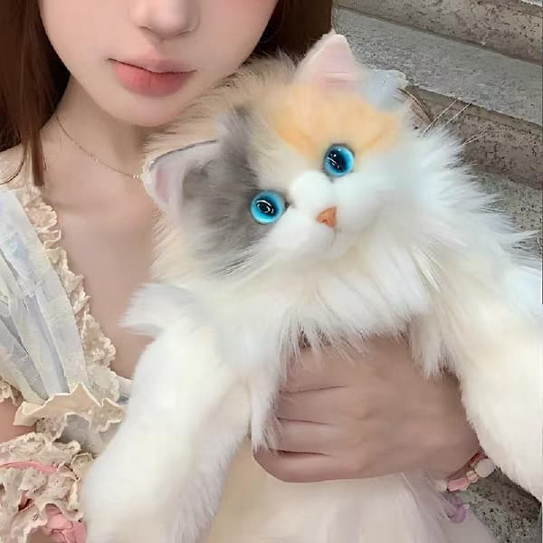 e Simuleret Kat Designer Rygsæk Kvinder Kawaii Blød Plys Trend A2