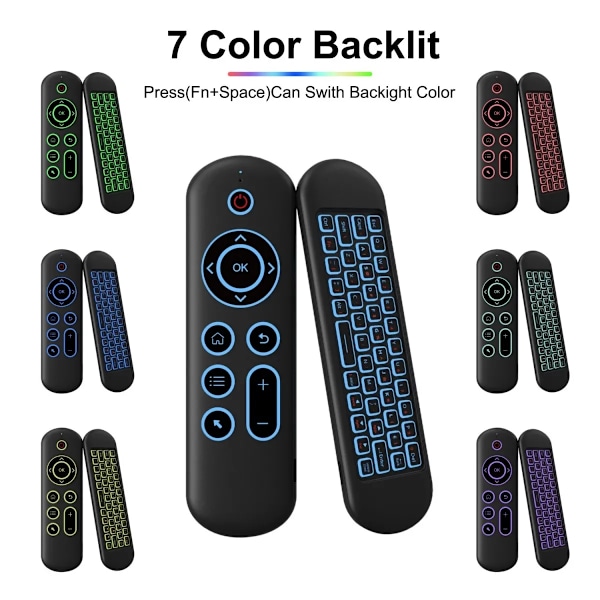 Luftmus for Android TV-boks, trådløst tastatur 2.4G Smart TV-fjernkontroll Håndtak Android-fjernkontroll for Android TV-boks / PC / Smart TV